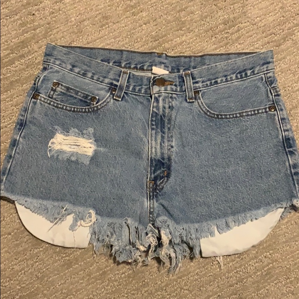 Faded glory vintage denim cut off shorts